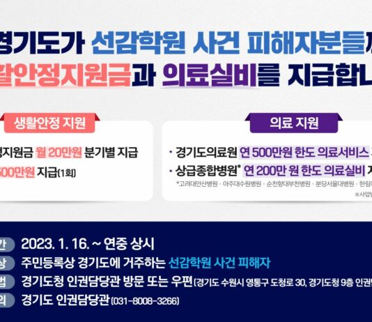 선감학원 사건 피해자에 위로금 500만 원 지급 등 피해회복 지원